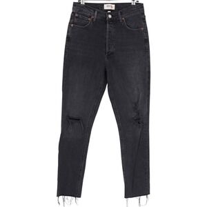Agolde Nico High Rise Slim Distressed Black Jeans A093D-1084 Women's Size 27